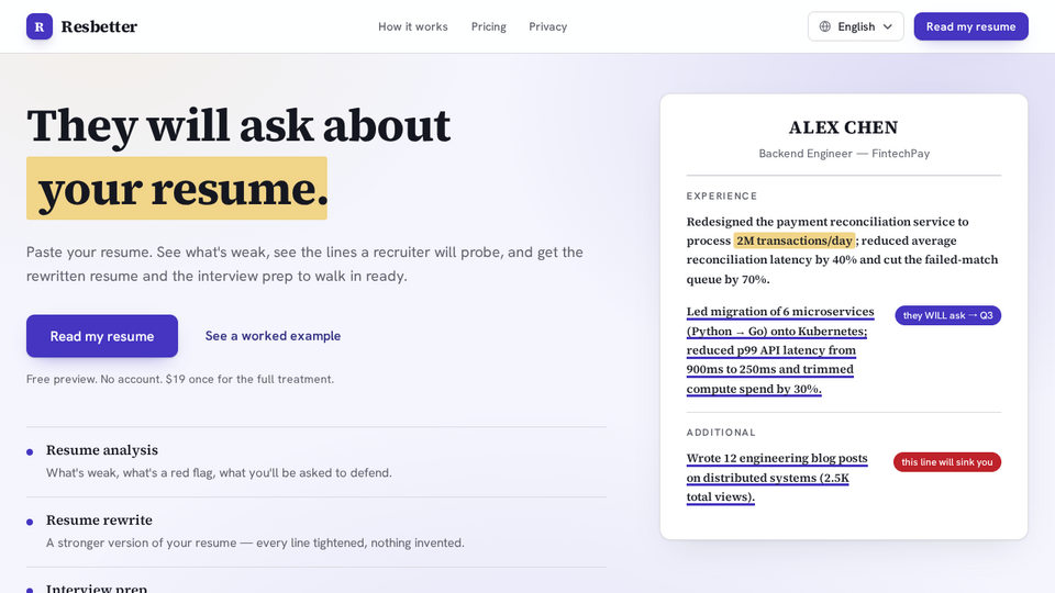 Screenshot of Resbetter