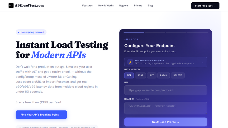 Screenshot of ALT - APILoadTest
