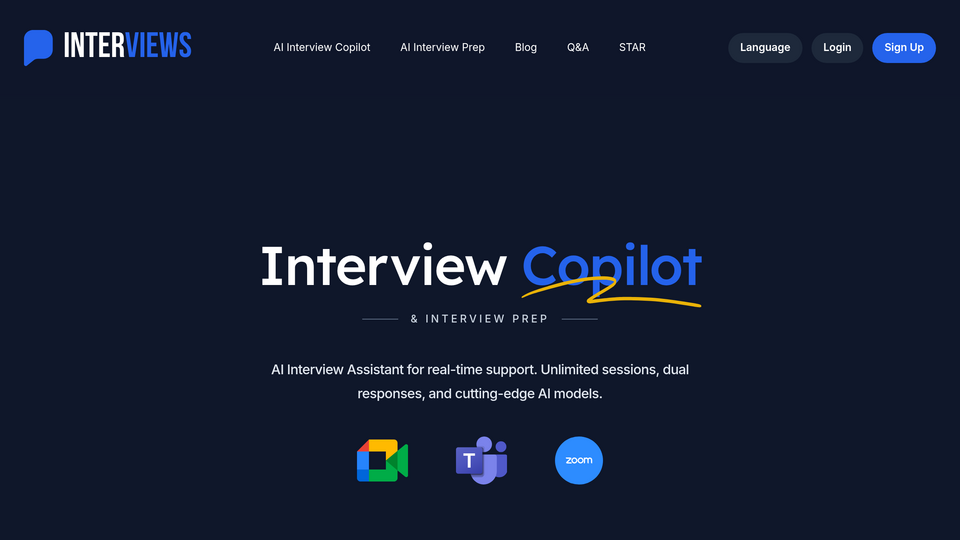 Screenshot of Interviews Chat