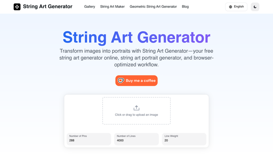 Screenshot of String Art Generator