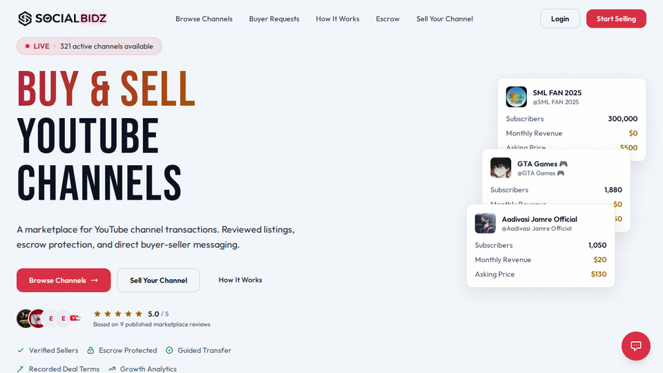 Screenshot of SocialBidz