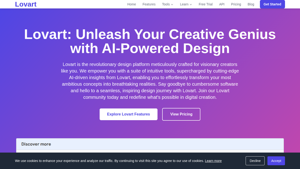 Screenshot of Lovart