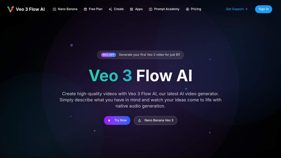 Screenshot of Veo 3 Flow