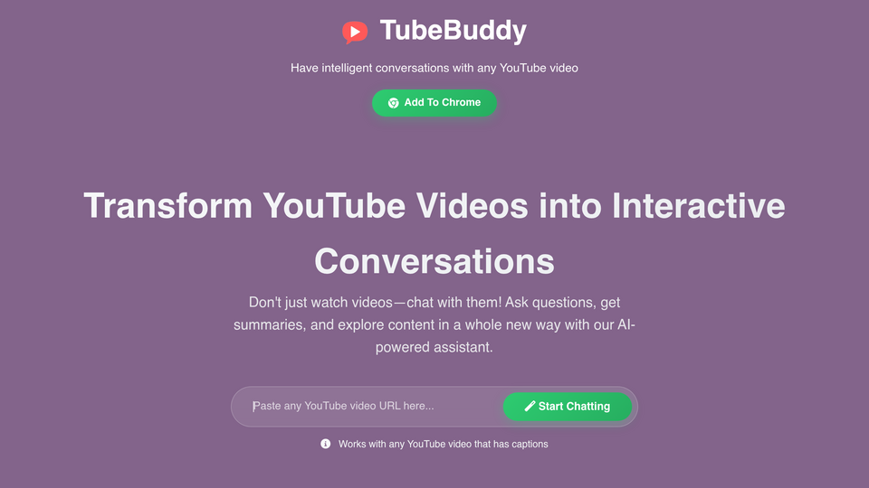 Screenshot of Tubebuddy