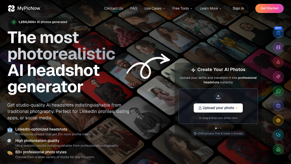Screenshot of MyPicNow