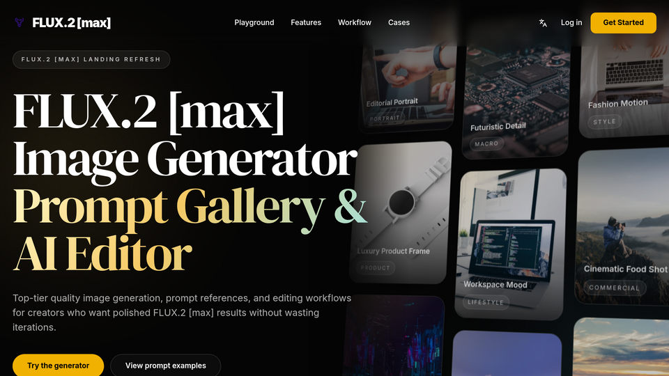 Screenshot of FLUX.2 [max] Image Generator