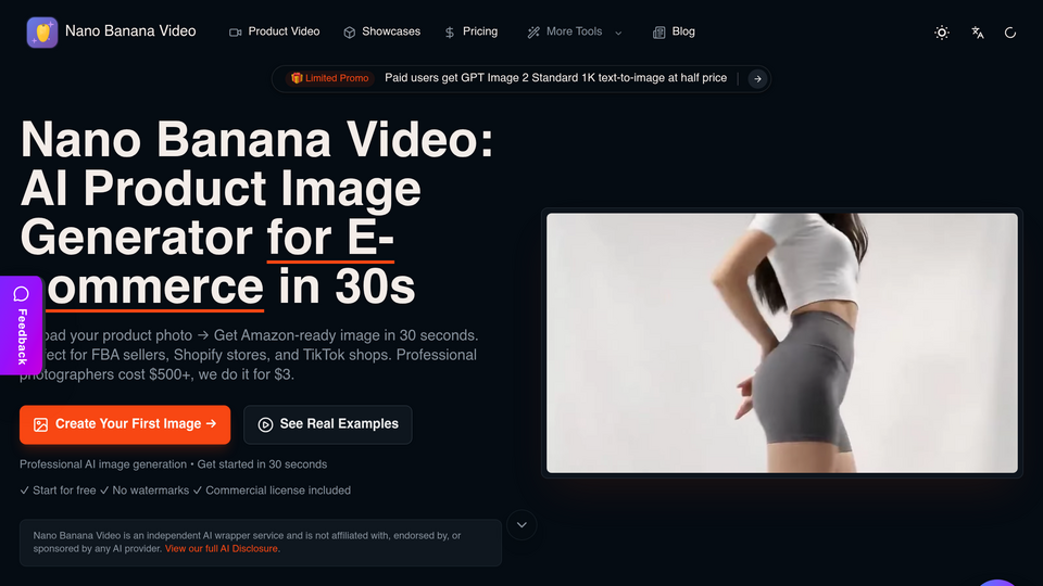 Screenshot of Nano Banana Video