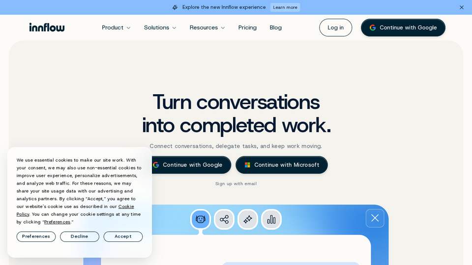 Screenshot of Innflow