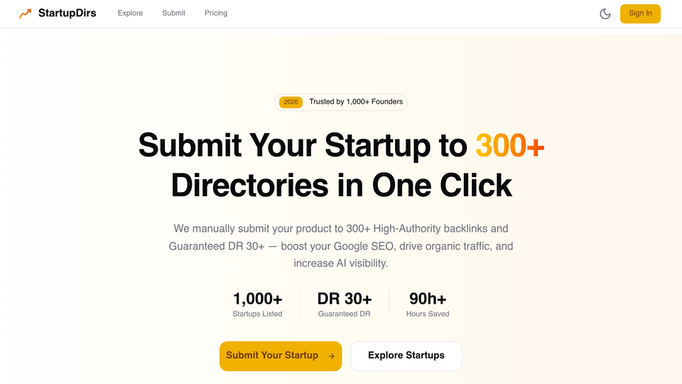 Screenshot of StartupDirs