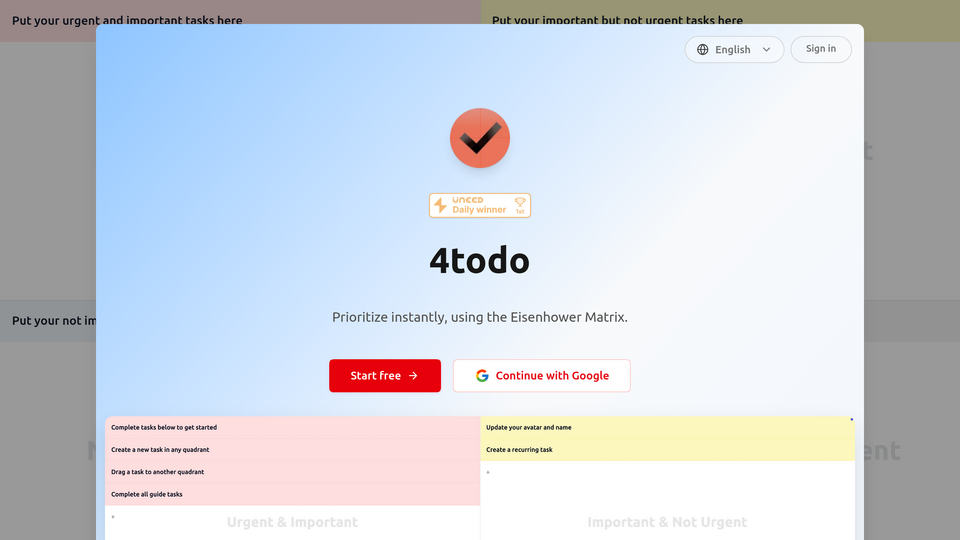 Screenshot of 4todo