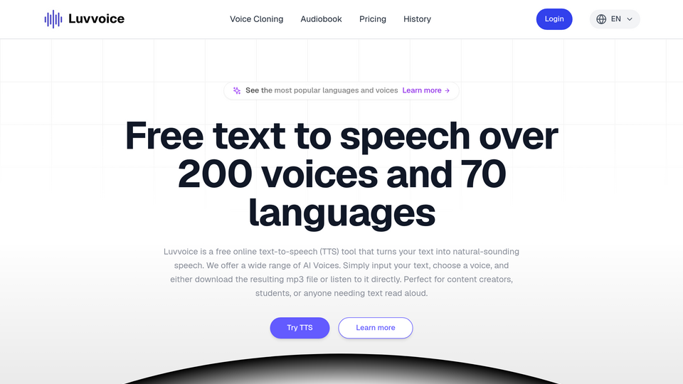Screenshot of Luvvoice